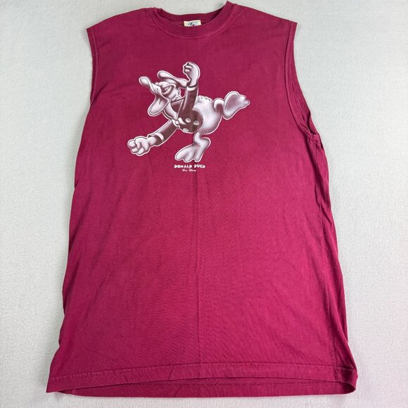 Vintage Disney Donald Duck Shirt Mens Medium Sleeveless Mickey & Co. - Picture 2 of 7